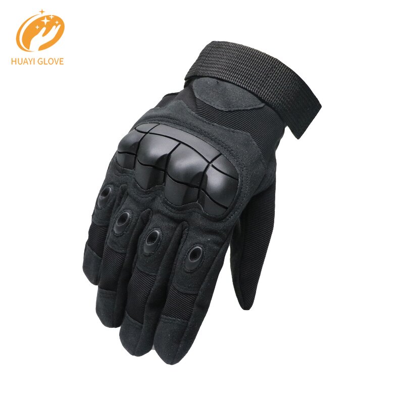 Tactical Gloves - Black Full Finger Carbon Fiber Knuckle