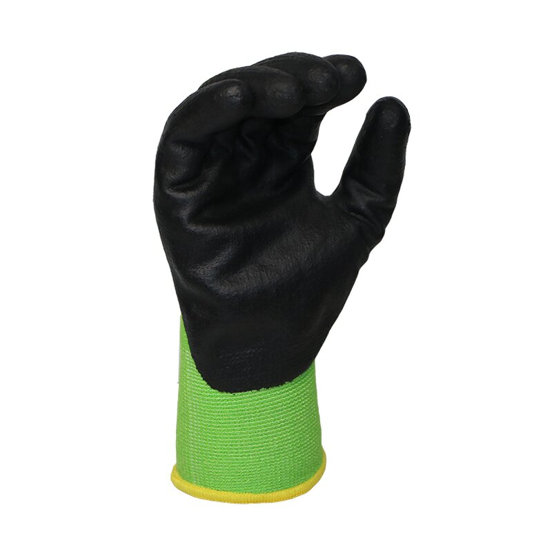 Safety Gloves - 13G Bamboo Liner Nitrile Palm Coated for Garden
