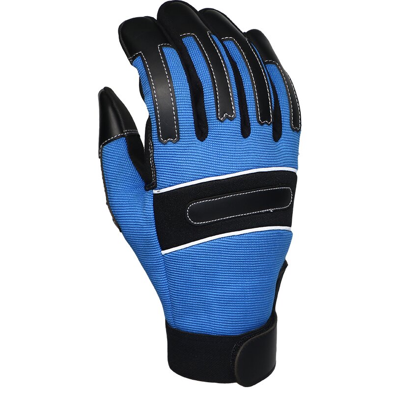 Work Gloves - Synthetic Leather Palm Vibration Resistant for Auto