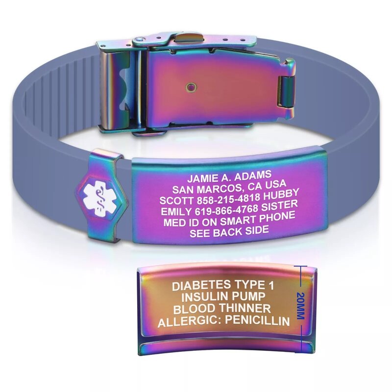 Medical Alert Wristband Manufacturer - Personalized QR Code Waterproof