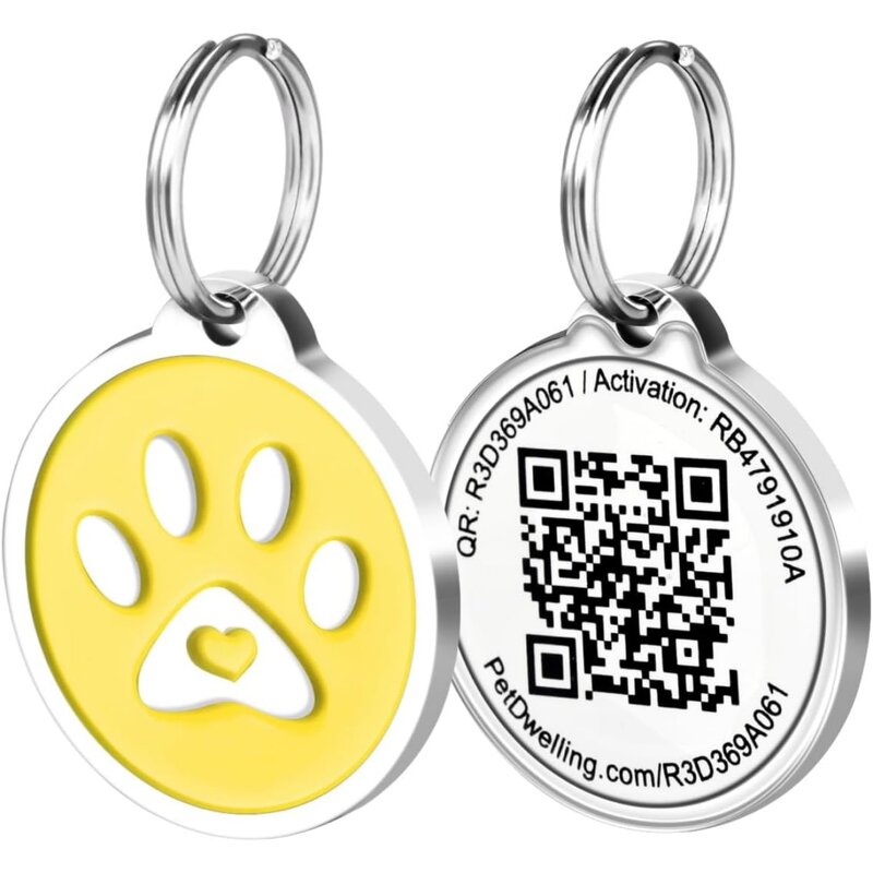 QR Code Pet Tag Manufacturer - Custom Silicone ID Necklace for Pets