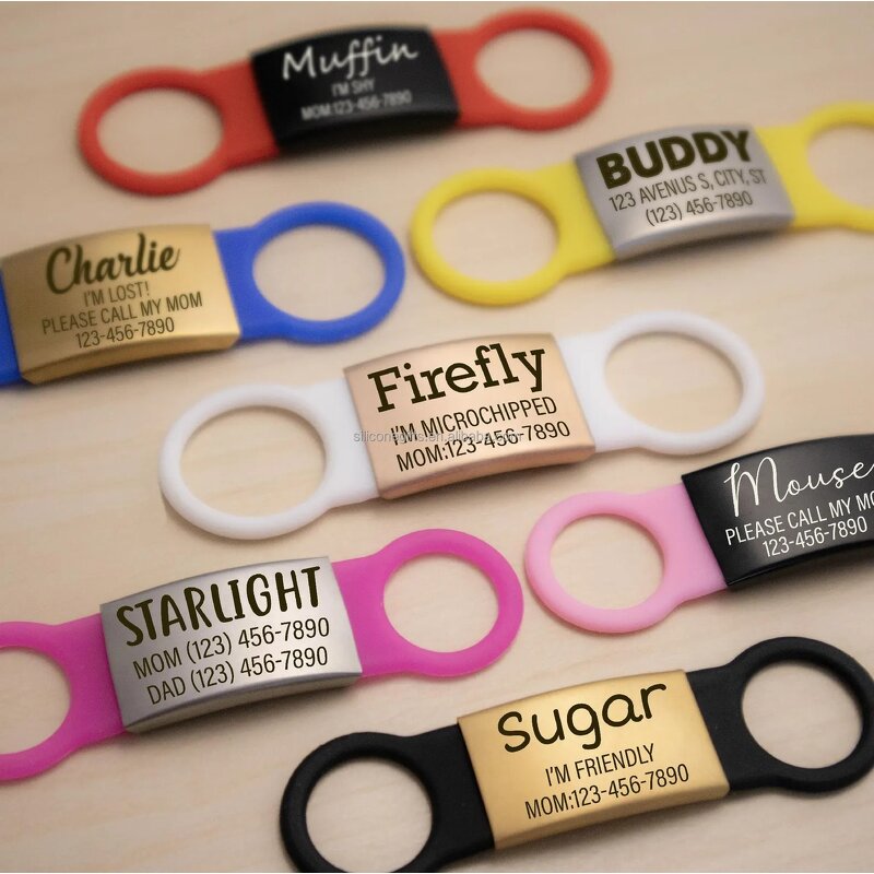 Dog ID Tag Manufacturer - Silicone Custom Double Sided Eco Friendly