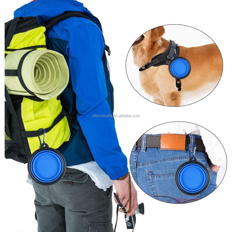 Portable Dog Bowl Supplier - Collapsible Eco-Friendly with Carabiners