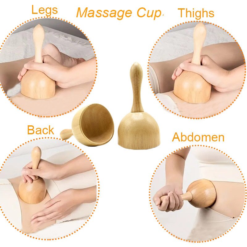 Wooden Scalp Massager Manufacturer - 6 in 1 Wood Therapy Roller Tool