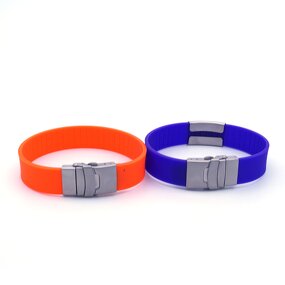 Stainless Steel Bracelet Supplier - Big Chain Men's Silicone Wristband