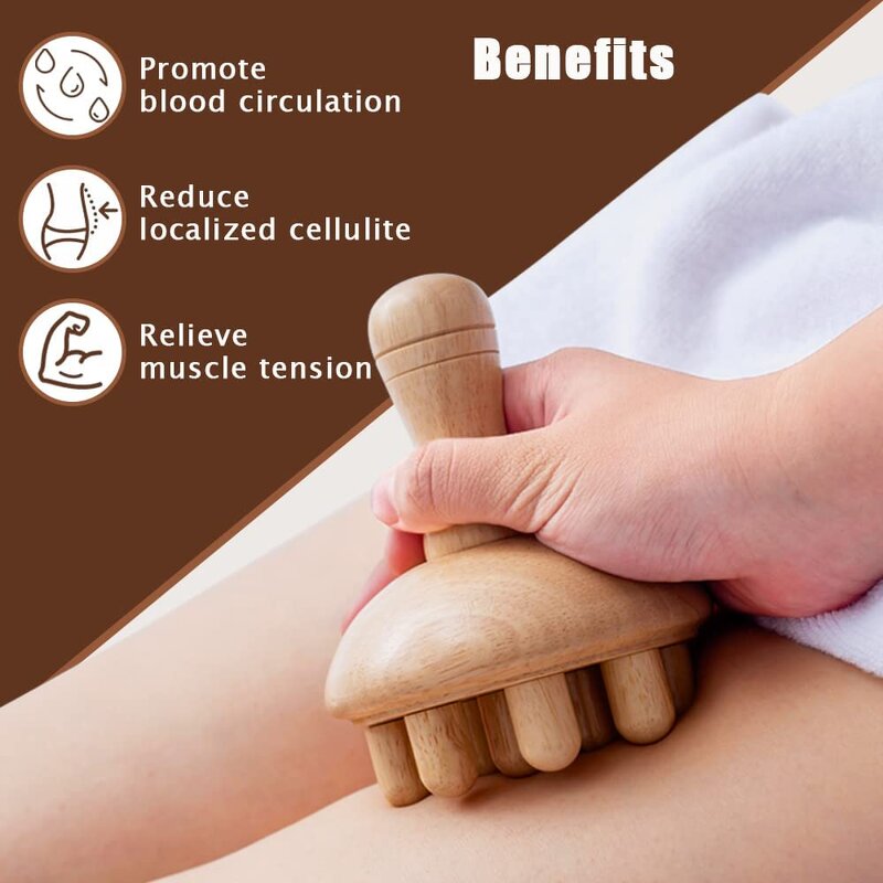 Wooden Massage Tool Supplier - Pink Wood Therapy Set for Body Neck