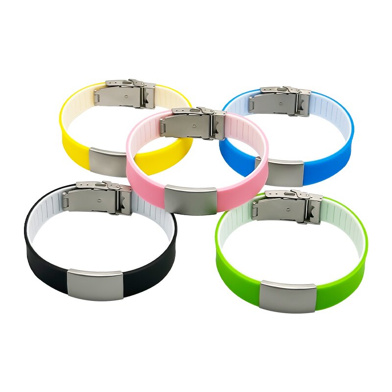 ID Wristband Manufacturer - Silicone Stainless Steel Medical Alert Band