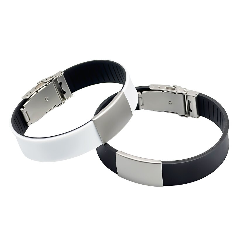 ID Wristband Supplier - High Quality Custom Engraved Two-Tone Bracelet