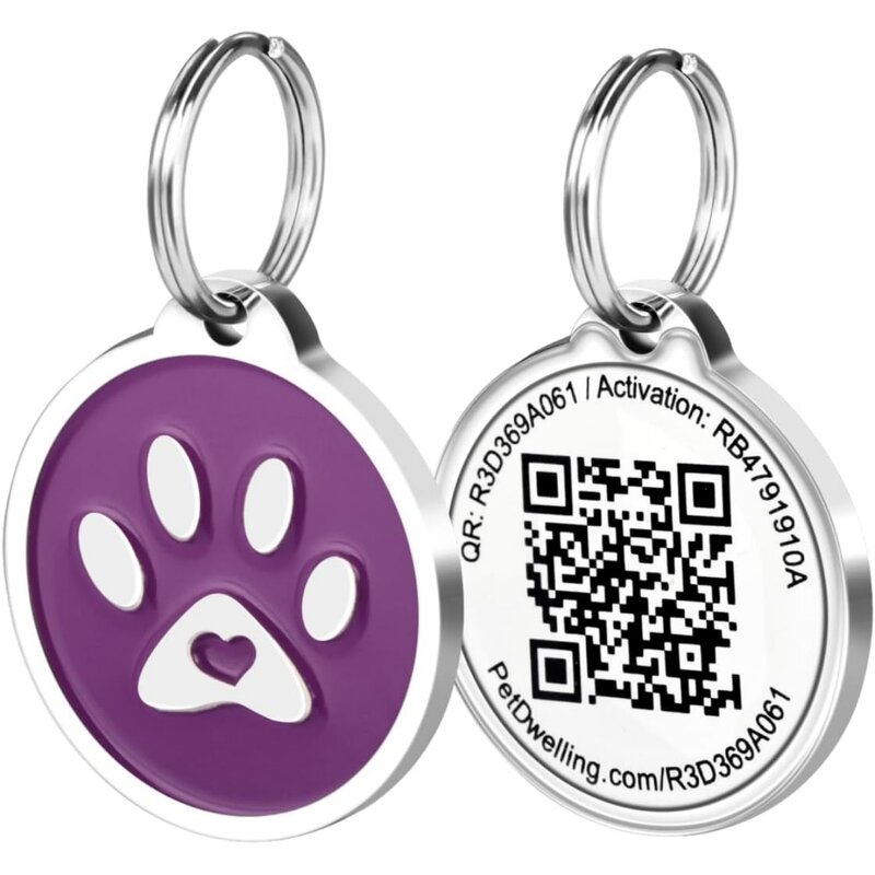QR Code Pet Tag Manufacturer - Custom Silicone ID Necklace for Pets