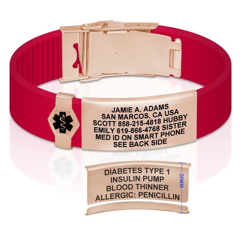 Medical Alert Wristband Manufacturer - Personalized QR Code Waterproof