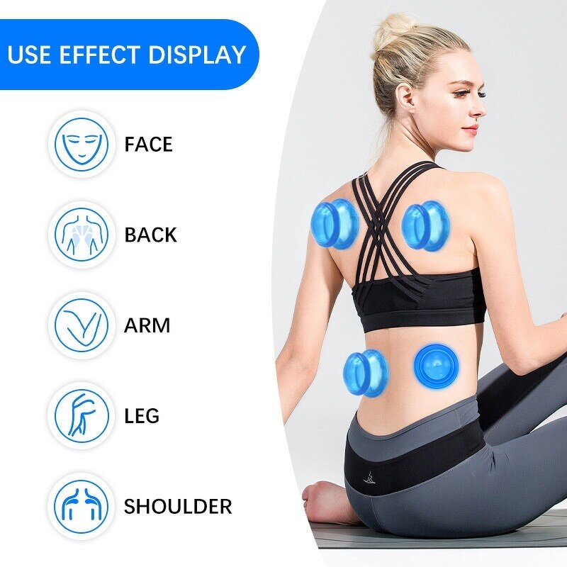Cupping Therapy Set Supplier - 4 Sizes Silicone for Cellulite Joint Pain