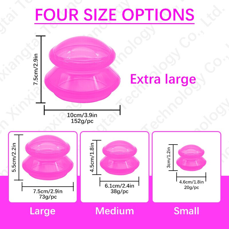 Silicone Cupping Kit Manufacturer - 4 Cup Professional Massage Myofascial