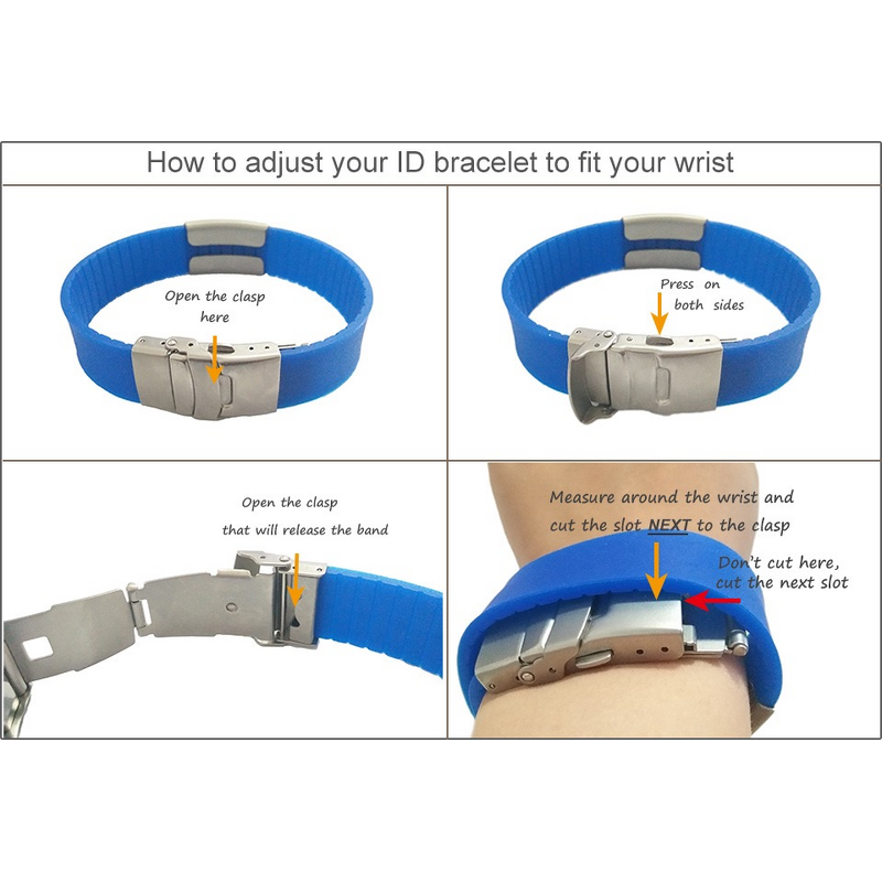 Medical Bracelet Supplier - QR Code Stainless Steel Silicone Waterproof