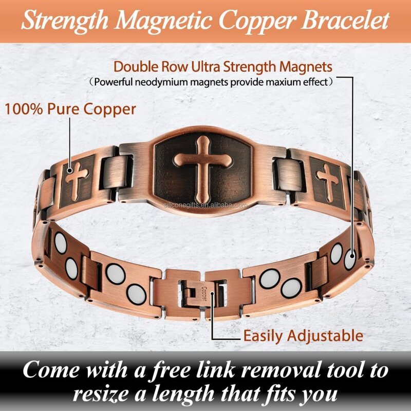 Copper Magnetic Bracelet Supplier - High Powered Magnets Pain Relief
