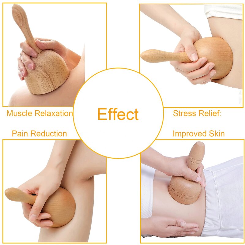 Wood Therapy Tool Supplier - Customized Guasha Anti Cellulite Set