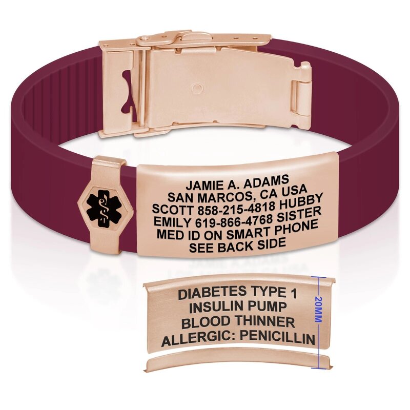Medical Alert Wristband Manufacturer - Personalized QR Code Waterproof