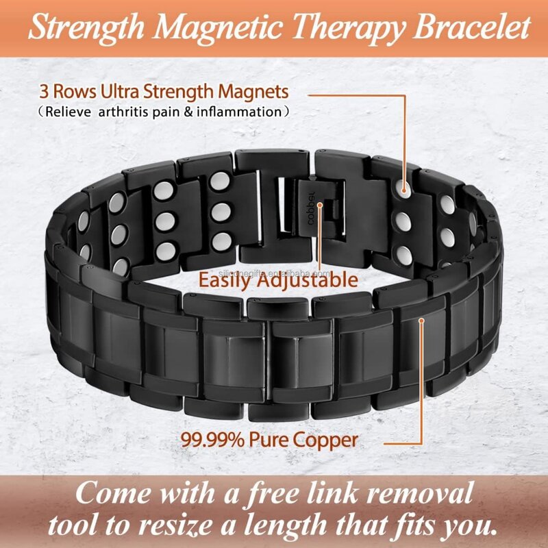 Magnetic Therapy Bracelet Supplier - Pain Relief with Gift Box OEM