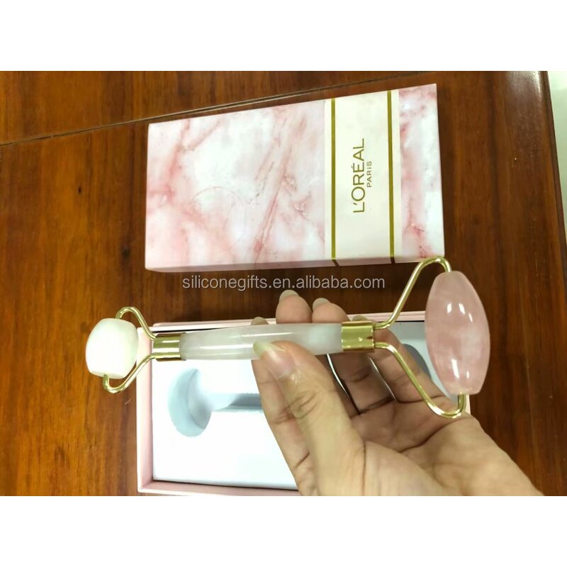 Rose Quartz Roller Manufacturer - Gua Sha Facial Massager with Box