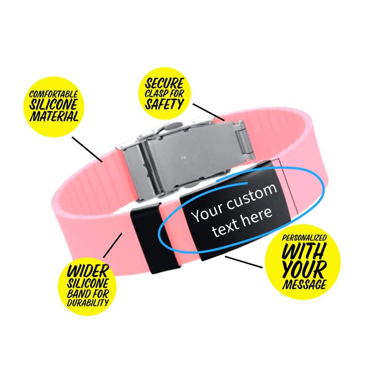 Silicone Wristband Manufacturer - Custom Logo Adjustable Stainless Steel