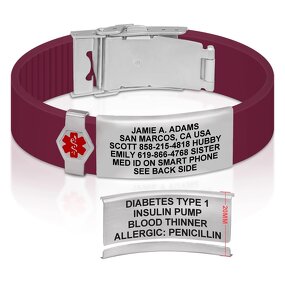 Medical Alert Wristband Manufacturer - Personalized QR Code Waterproof