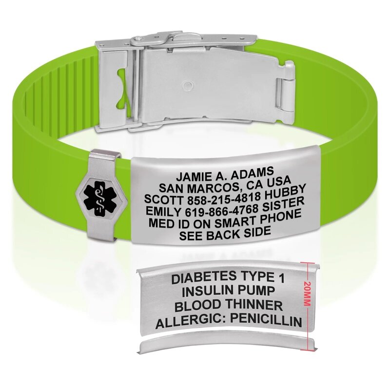 Medical Alert Wristband Manufacturer - Personalized QR Code Waterproof