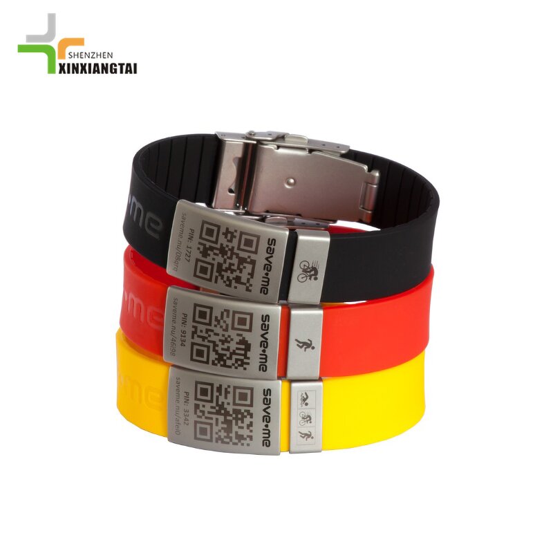 Silicone Bracelet Manufacturer - Custom QR Code Laser Engraved OEM/ODM