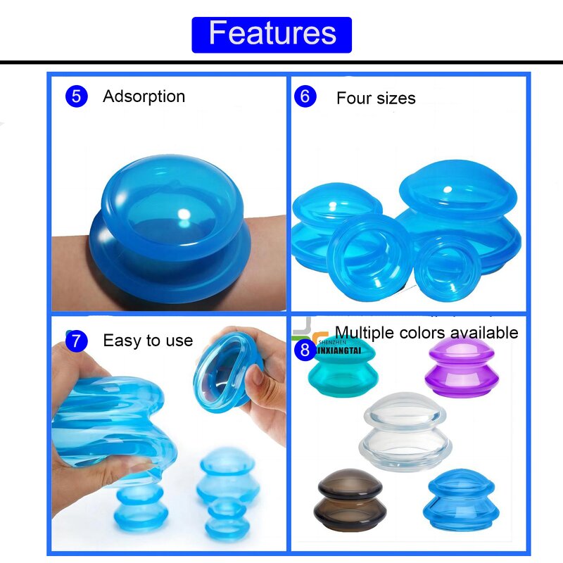 Face Cupping Set Supplier - 4 Pcs Eye Vacuum Massage Silicone Cups