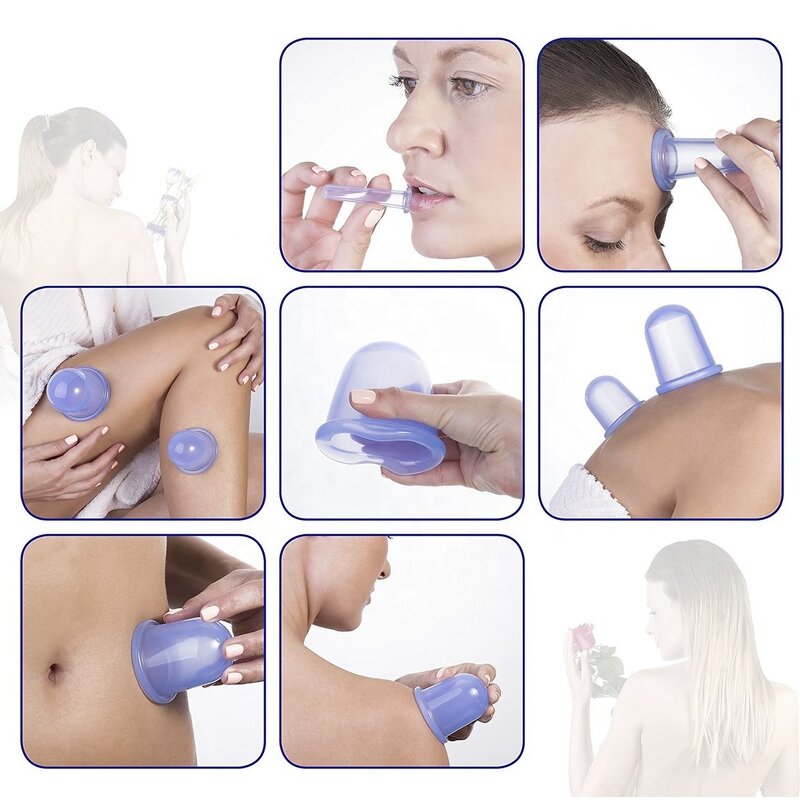 Silicone Cupping Device Manufacturer - 5 Pcs Face Lifting Wrinkle Removal