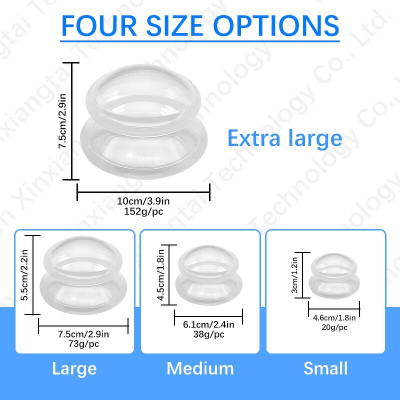 Cupping Cup Manufacturer - XL L M S Size Transparent Hijama Suction