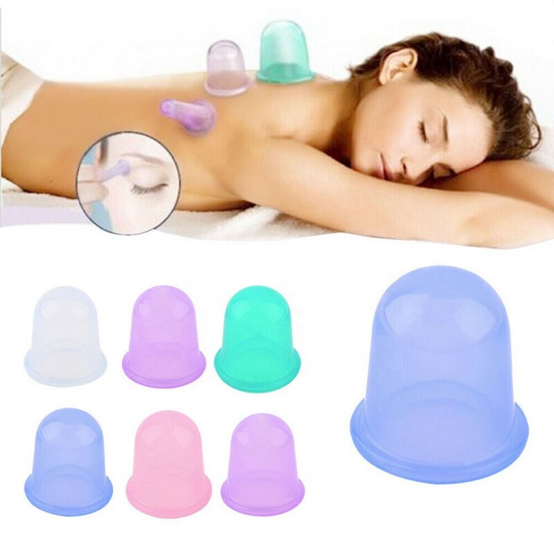 Silicone Cupping Set Supplier - Black Cups Vacuum Home Massage Therapy