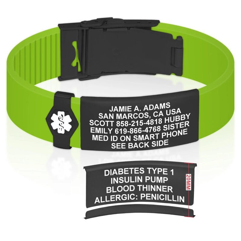 Medical Alert Wristband Manufacturer - Personalized QR Code Waterproof