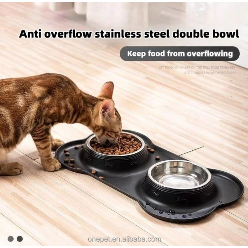 Pet Feeder Manufacturer - Silicone Double Bowl