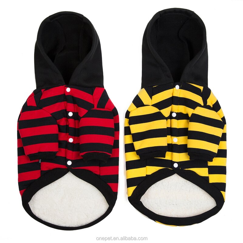 Pet Apparel Manufacturer - Striped Pattern Hooded