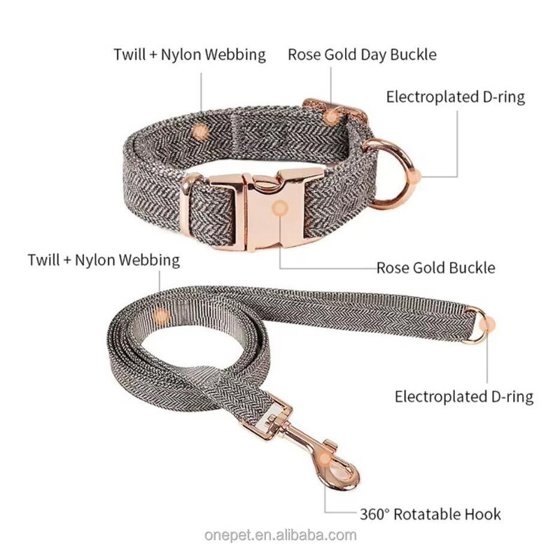 Dog Collar Set Manufacturer - Nylon Twill Leash Set