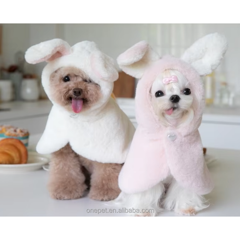 Pet Outfit Manufacturer - Plush Rabbit Cape Cloak