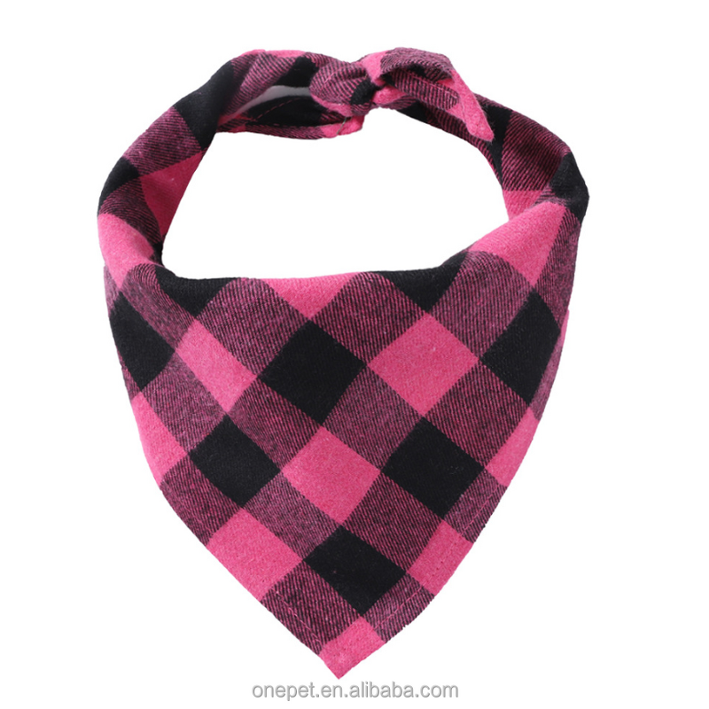 Pet Scarf Manufacturer - Cotton Plaid Bandana