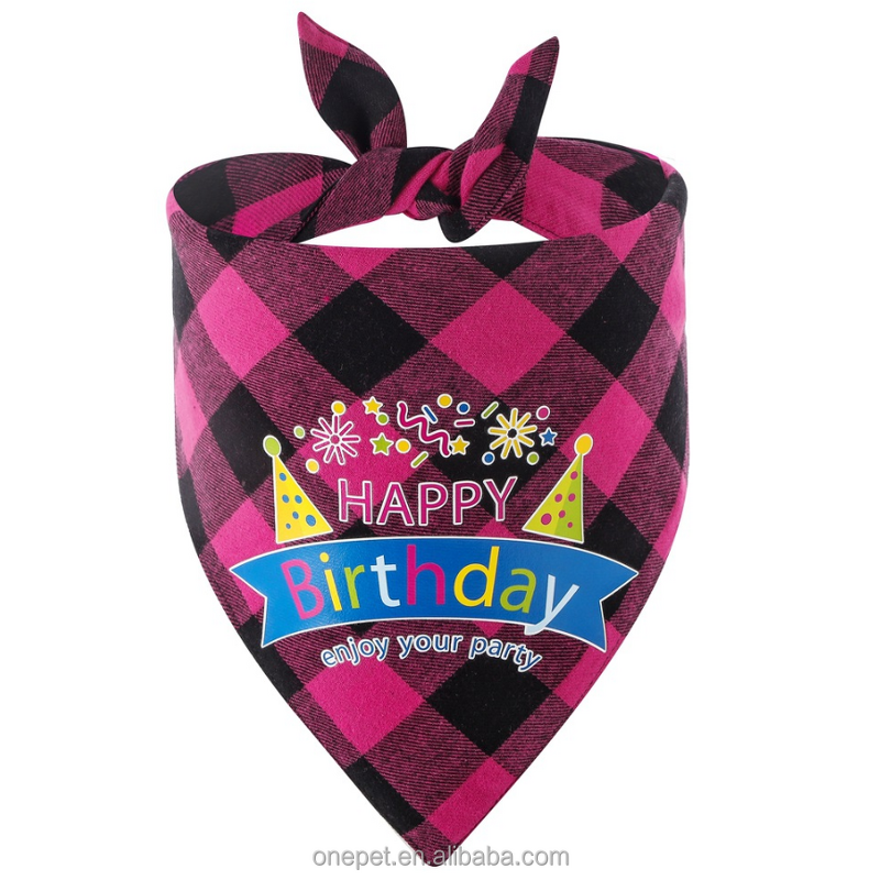 Pet Bandana Manufacturer - Birthday Print Accessory