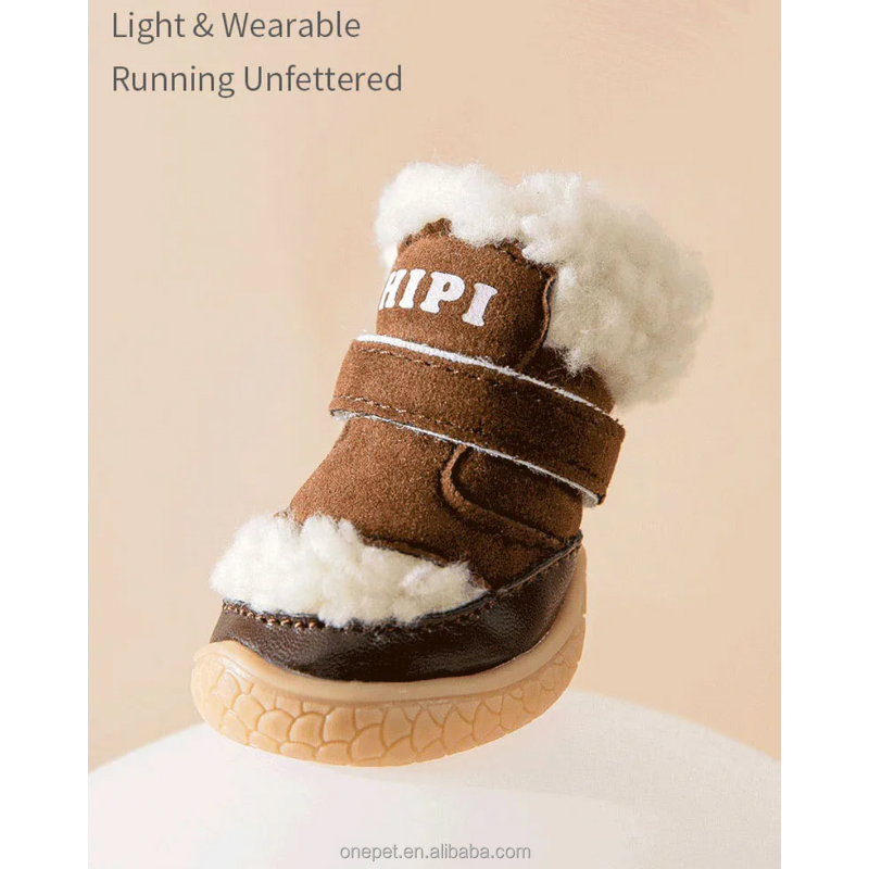 Winter Dog Boots Manufacturer - Fleece Lining Pet Shoes