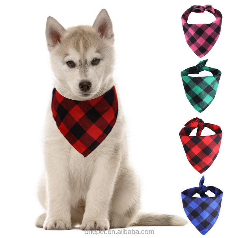 Pet Scarf Manufacturer - Cotton Plaid Bandana