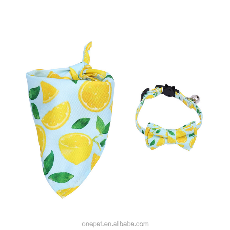 Pet Bandana Manufacturer - Summer Lemon Print
