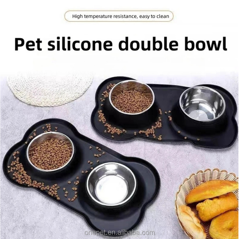 Pet Feeder Manufacturer - Silicone Double Bowl