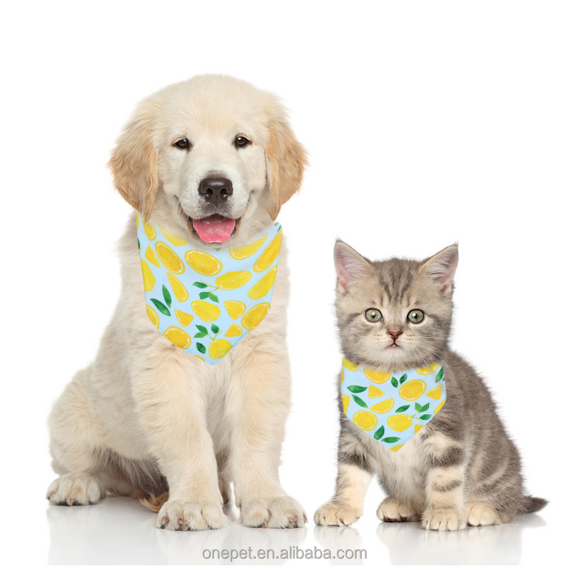 Pet Bandana Manufacturer - Summer Lemon Print
