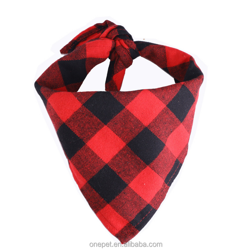 Pet Scarf Manufacturer - Cotton Plaid Bandana