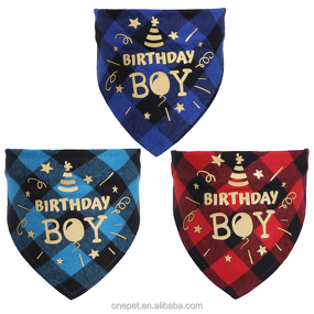 Dog Bandana Manufacturer - Happy Birthday Design