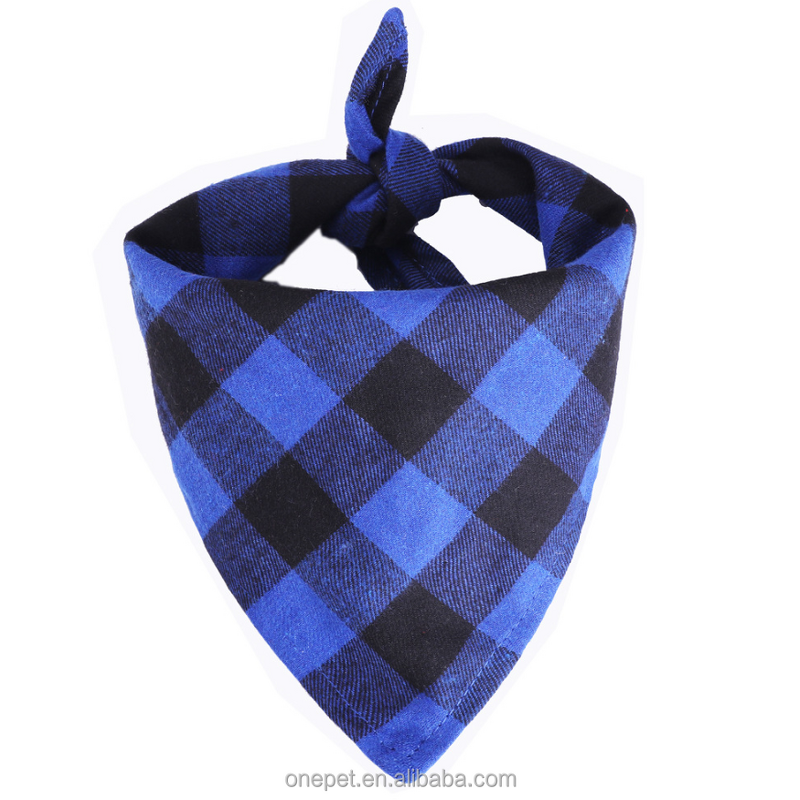 Pet Scarf Manufacturer - Cotton Plaid Bandana