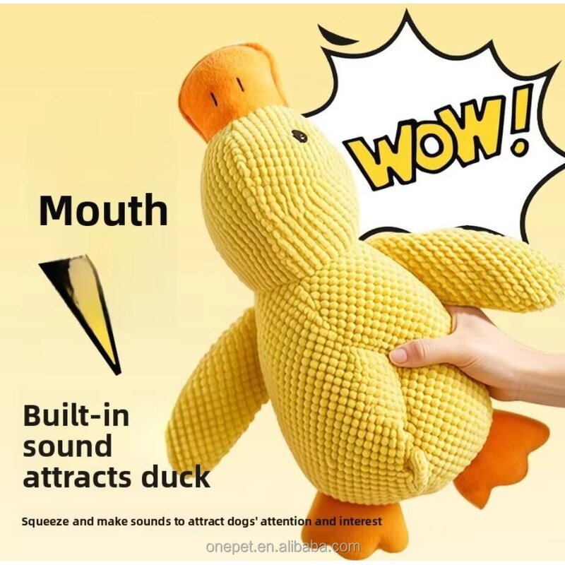 Dog Chew Toy Manufacturer - Squeaky Duck Plush Toy