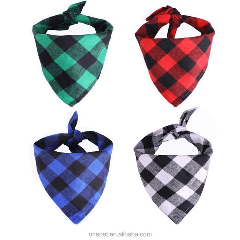 Pet Scarf Manufacturer - Cotton Plaid Bandana