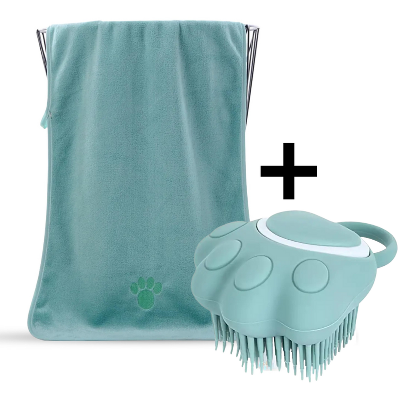 Pet Shower Brush Manufacturer - Silicone Towel Dry Set