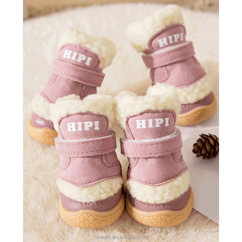 Winter Dog Boots Manufacturer - Fleece Lining Pet Shoes