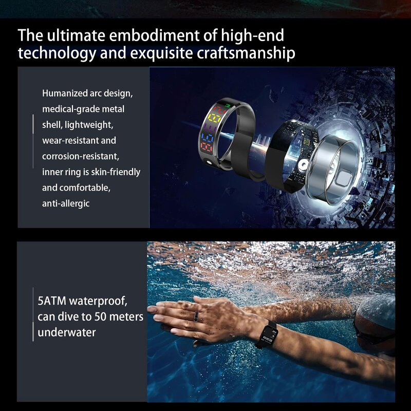 R12 Smart Ring Manufacturer - Stainless Steel Sleep Monitor